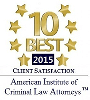 Logo Recognizing Robert Crow Law's affiliation with 10 Best Criminal Law Attorneys